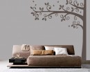 Tall Half Tree Wall Decal - Nursery Vinyl Tree Art Stickers